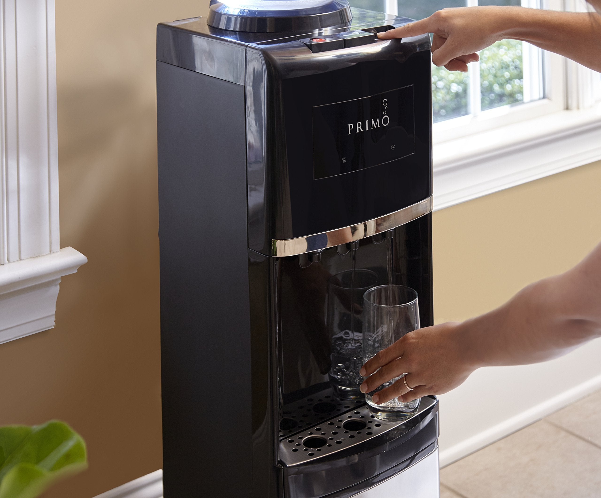 Primo Top-Loading Water Dispenser - 3 Temp (Hot-Cool-Cold) Water Cooler Water Dispenser For 5 Gallon Bottle Wchild-Resistant Saf